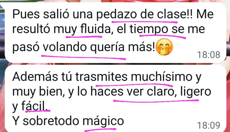 Opinión de una alumna que ha comprado uno de los cursos de Marina Romés.