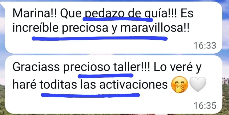 Opinión de una alumna que ha comprado uno de los cursos de Marina Romés.