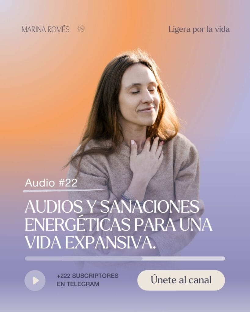 Marina Romés comunidad privada en telegram con audios energéticos semanales