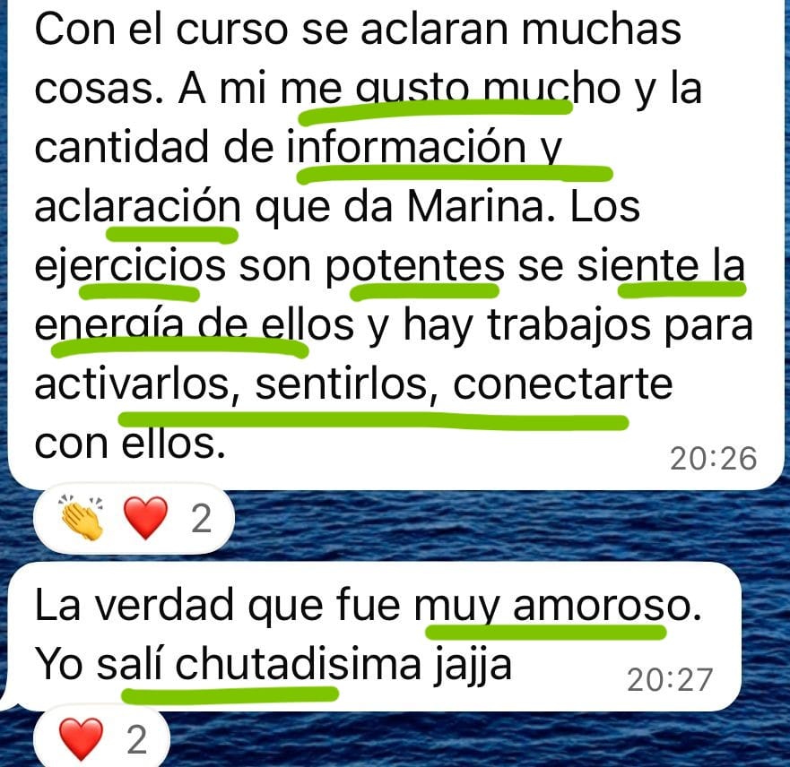 Una alumna describe sus sensaciones sobre un curso que ha realizado en la escuela.