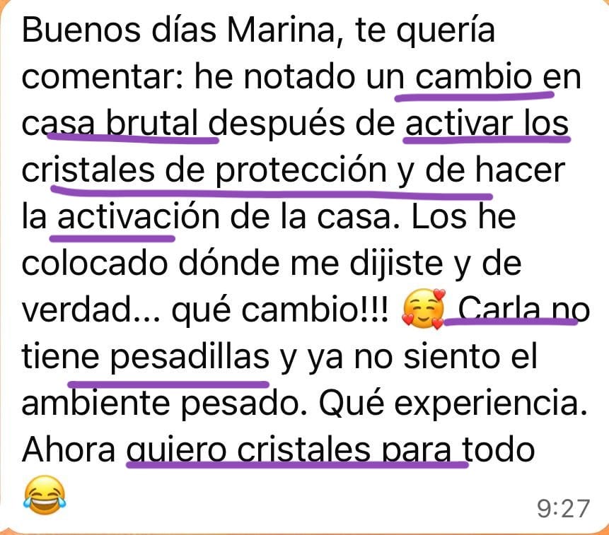 Testimonio curso cristales Pack VIP