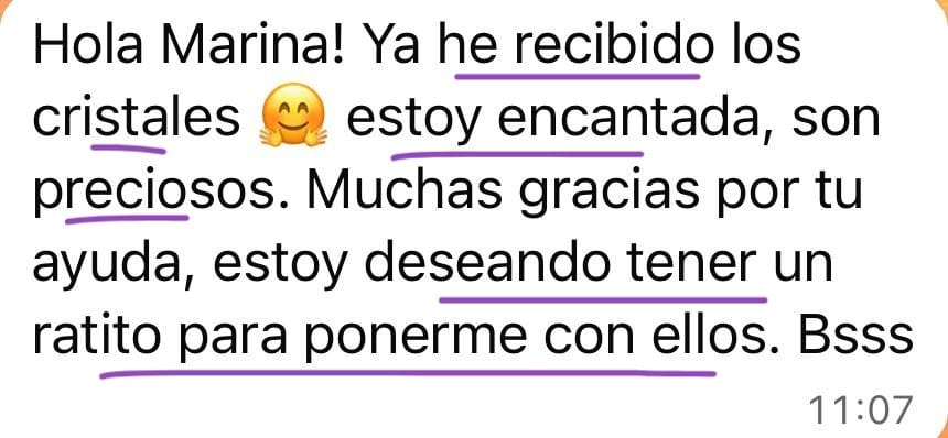 Testimonio curso cristales Pack VIP