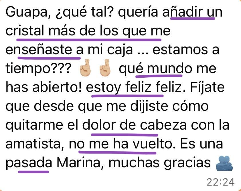 Testimonio curso cristales Pack VIP