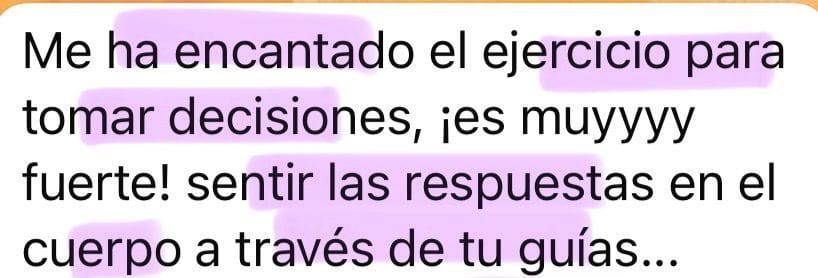 Testimonio curso tus guías te hablan con Marina Romés