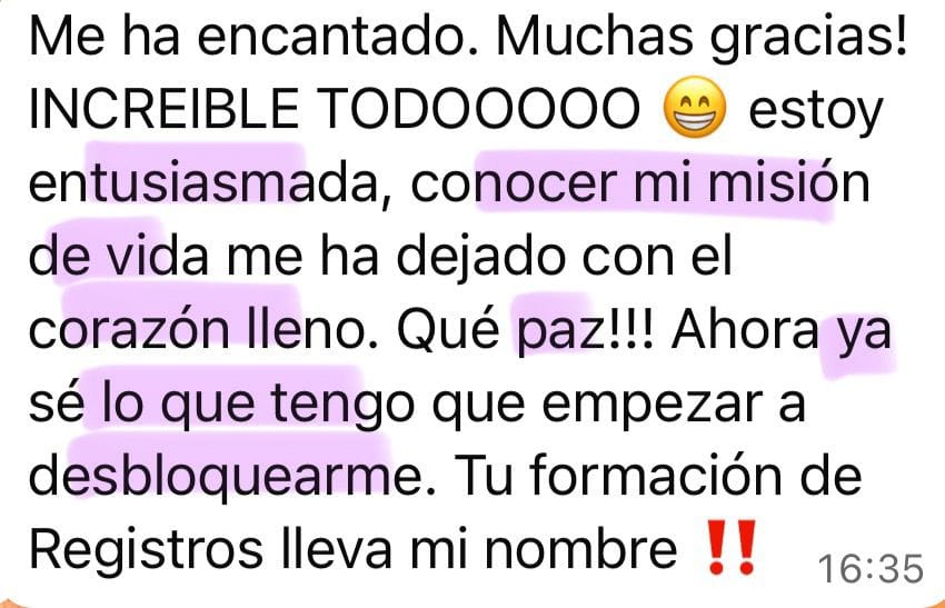 Testimonio curso tus guías te hablan con Marina Romés
