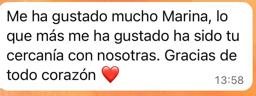 Testimonio curso tus guías te hablan con Marina Romés